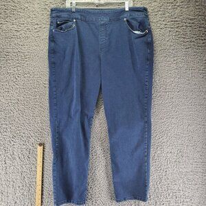 Allison Daley Jeans Woman 20WR Blue Pull-On Elastic Waist Stretch Denim